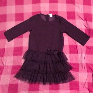 Girls purple bow dress